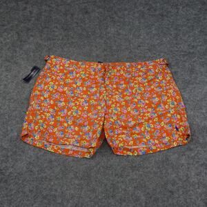 Polo Ralph Lauren‎ Swim Trunks Mens 40 Bathing Suit Orange Floral Tropical A